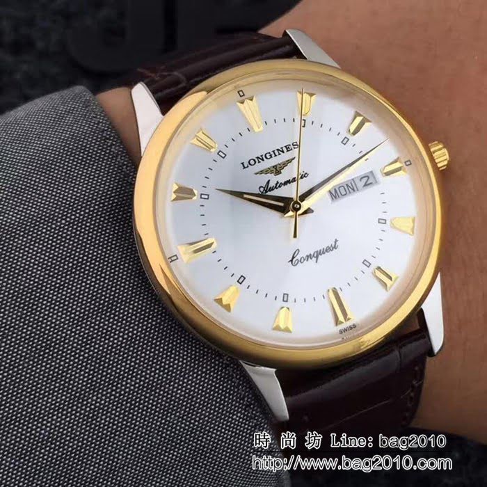 LONGINES浪琴 簡約時尚 西鐵城機芯 男士精品腕表 WSS0214